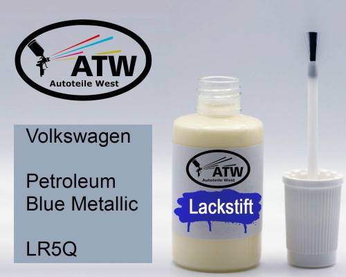 Volkswagen, Petroleum Blue Metallic, LR5Q: 20ml Lackstift, von ATW Autoteile West.